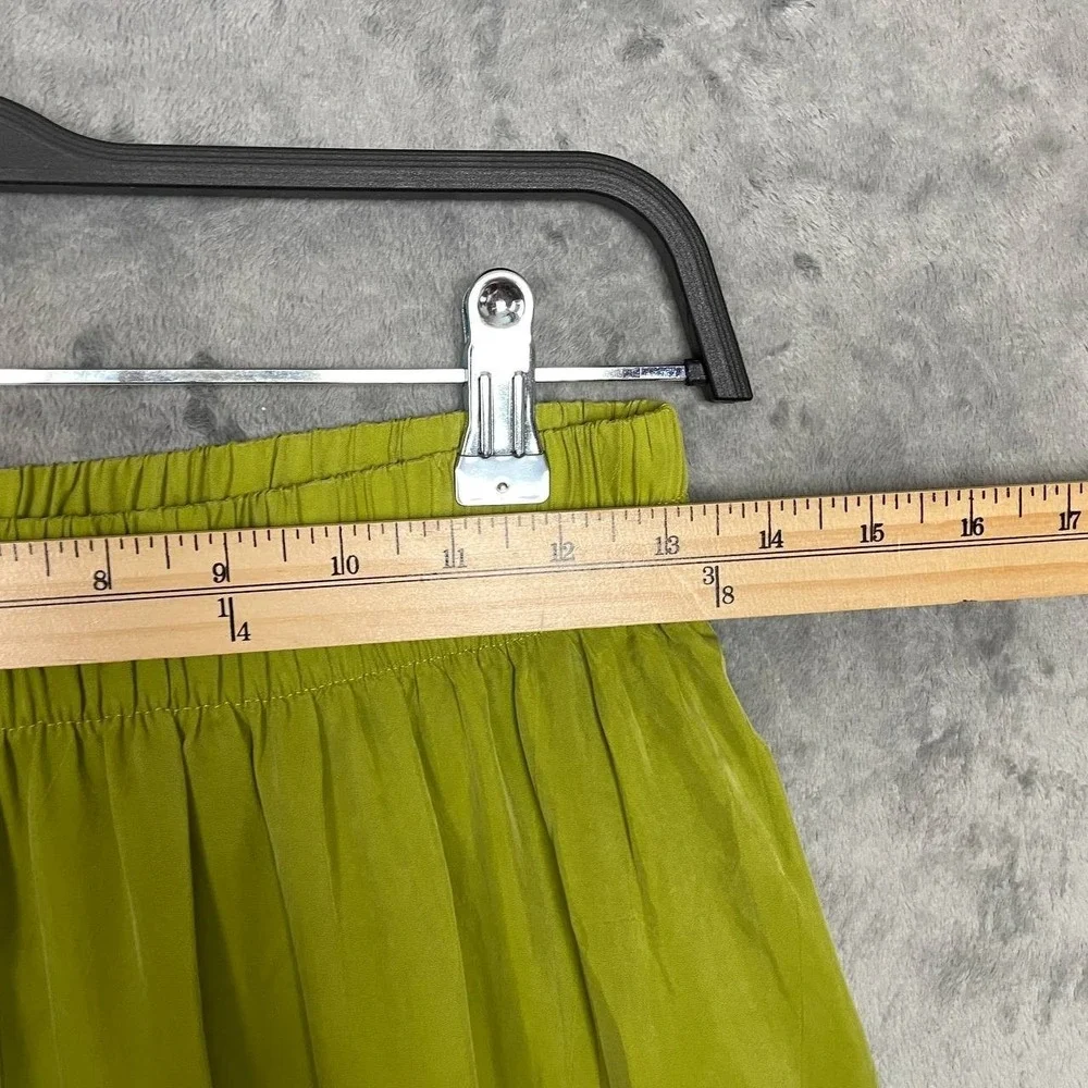 Vintage Y2K Lime Green Wide Leg Pull On Pants Lagenlook Large Loungewear Resort - Picture 4 of 9
